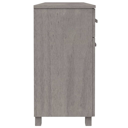 Credenza HAMAR Grigio Chiaro 113x40x80cm Legno Massello di Pino | homemem39