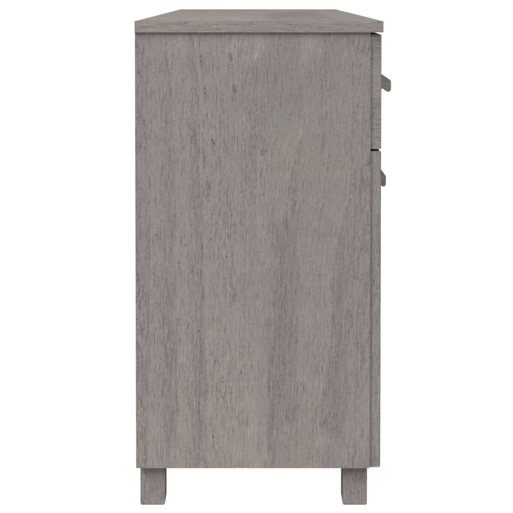 Credenza HAMAR Grigio Chiaro 113x40x80cm Legno Massello di Pino
