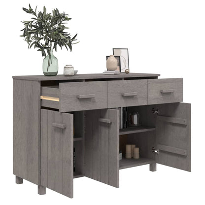 Credenza HAMAR Grigio Chiaro 113x40x80cm Legno Massello di Pino