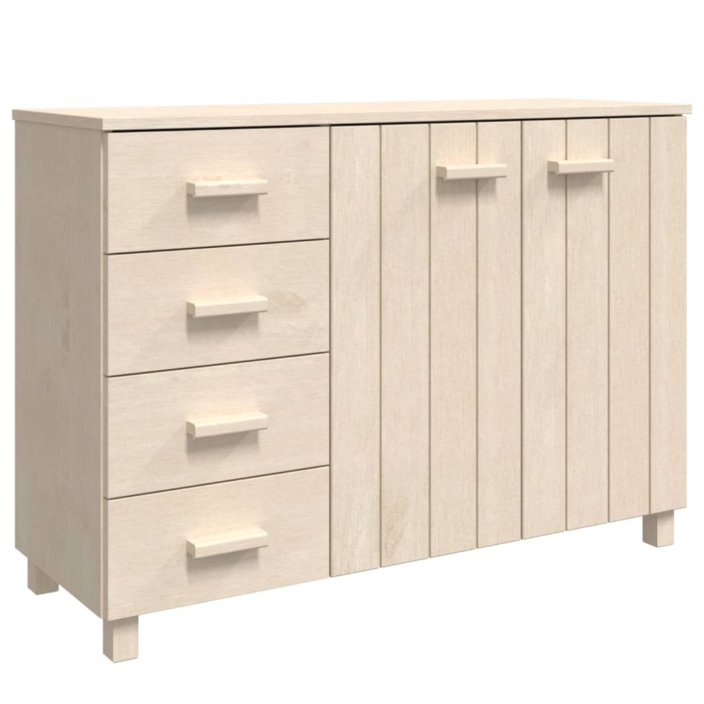 Credenza HAMAR Miele 113x40x80 cm in Legno Massello di Pino - homemem39