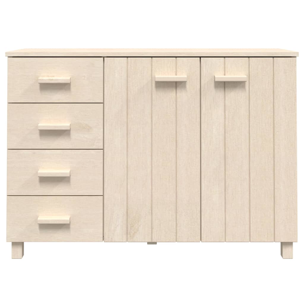 Credenza HAMAR Miele 113x40x80 cm in Legno Massello di Pino - homemem39