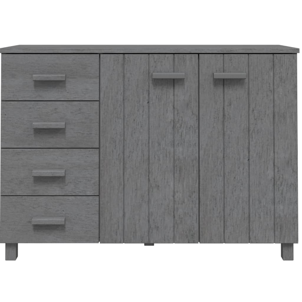 Credenza HAMAR Grigio Scuro 113x40x80 cm Legno Massello di Pino - homemem39