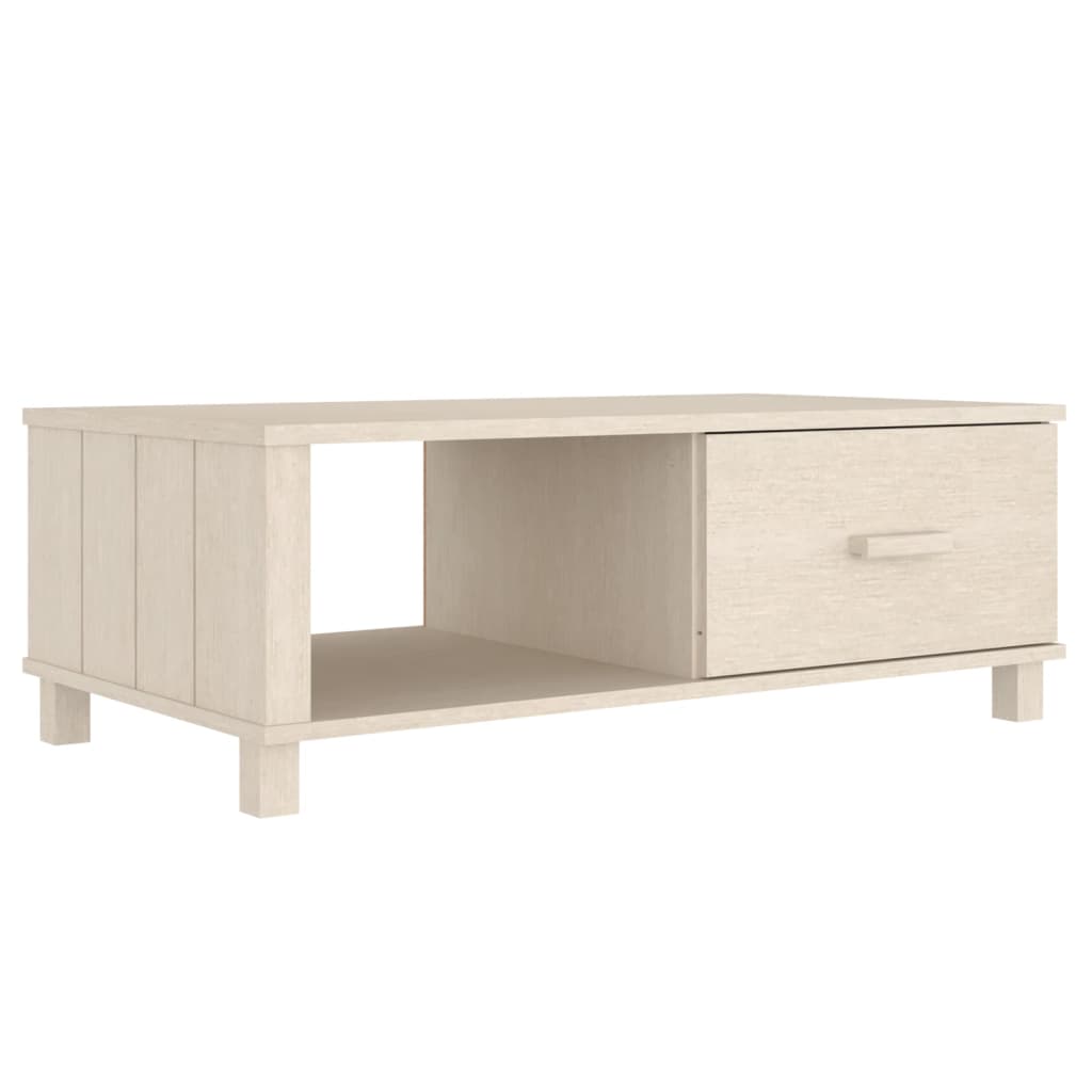 Tavolino HAMAR Miele 100x55x35 cm in Legno Massello di Pino - homemem39