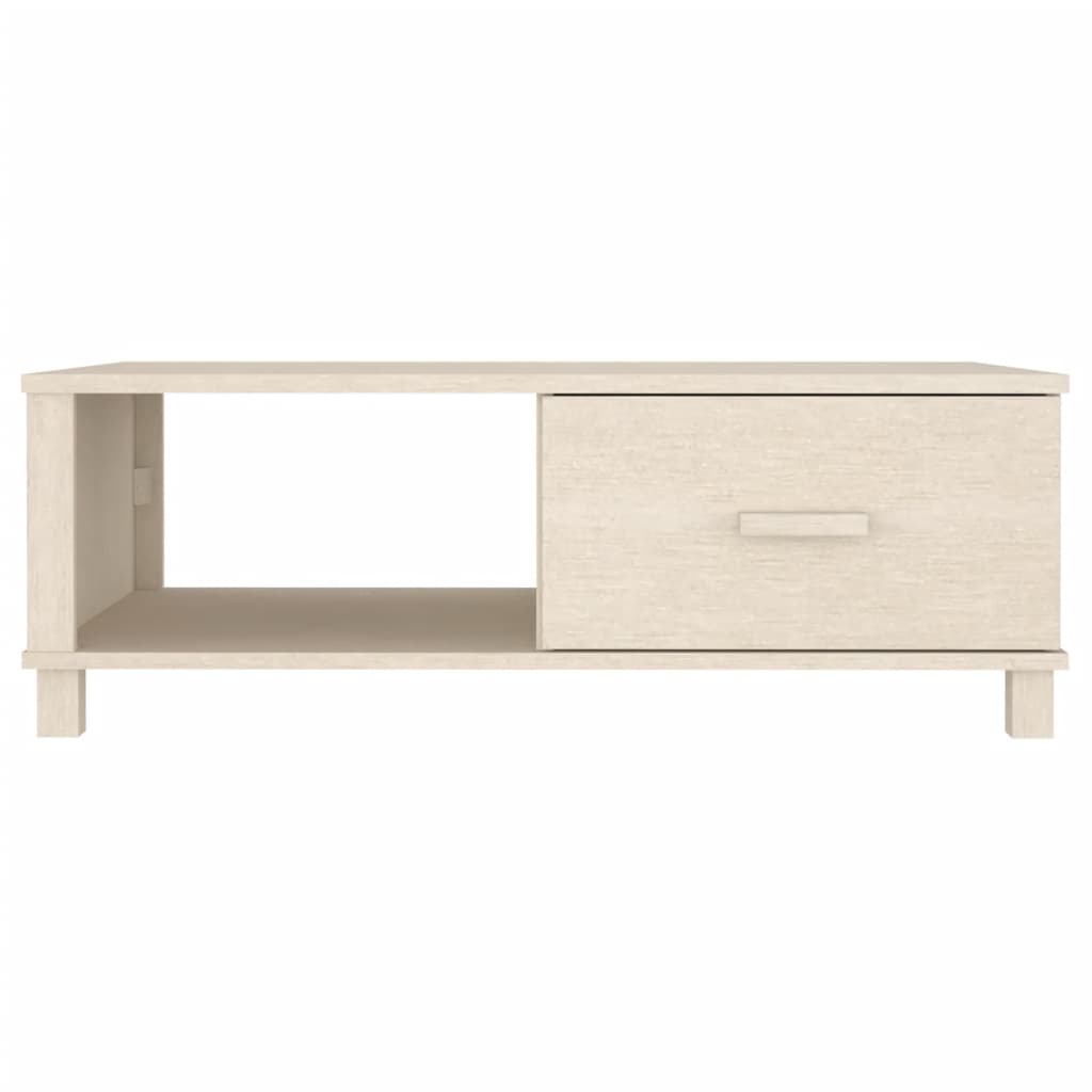 Tavolino HAMAR Miele 100x55x35 cm in Legno Massello di Pino - homemem39