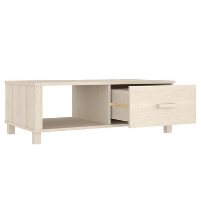 Tavolino HAMAR Miele 100x55x35 cm in Legno Massello di Pino - homemem39