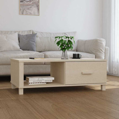 Tavolino HAMAR ambra 100x55x35 cm in Legno Massello di Pino