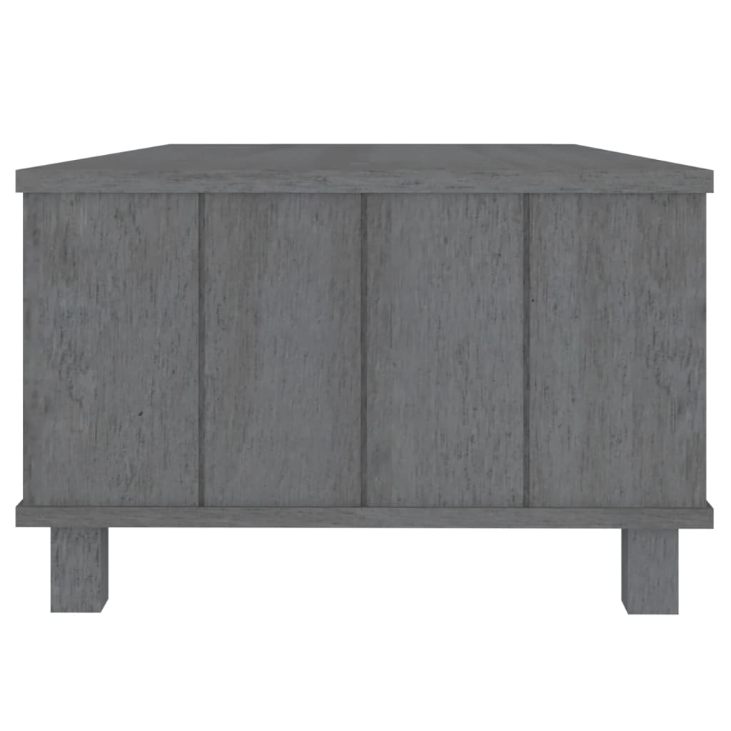 Tavolino HAMAR Grigio Scuro 100x55x35 cm Legno Massello di Pino - homemem39