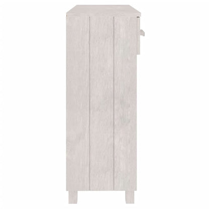 Tavolo Consolle Bianco 90x35x90 cm Legno Massello di Pino - homemem39