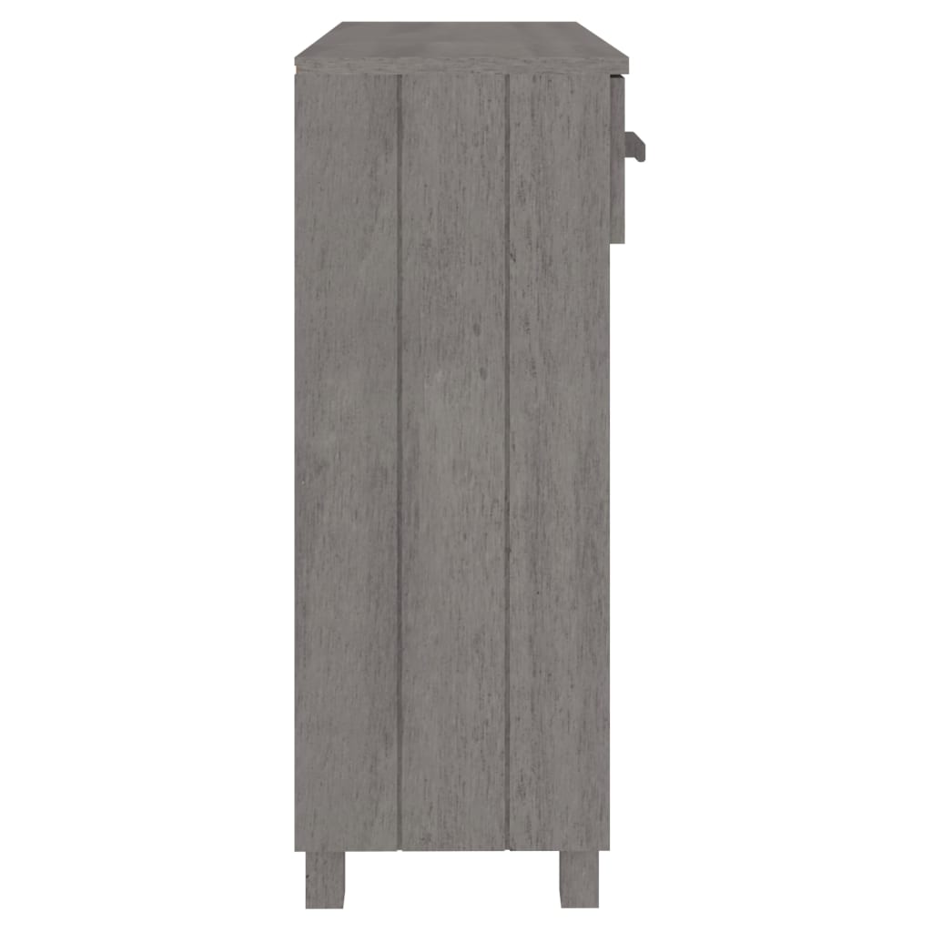 Consolle HAMAR Grigio Chiaro 90x35x90 cm Legno Massello di Pino - homemem39