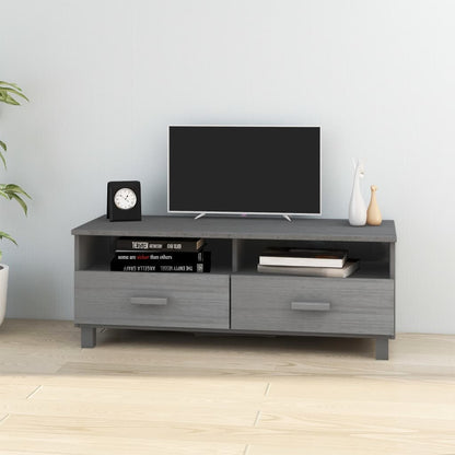 Mobile TV HAMAR Grigio Scuro 106x40x40 cm in Legno di Pino - homemem39