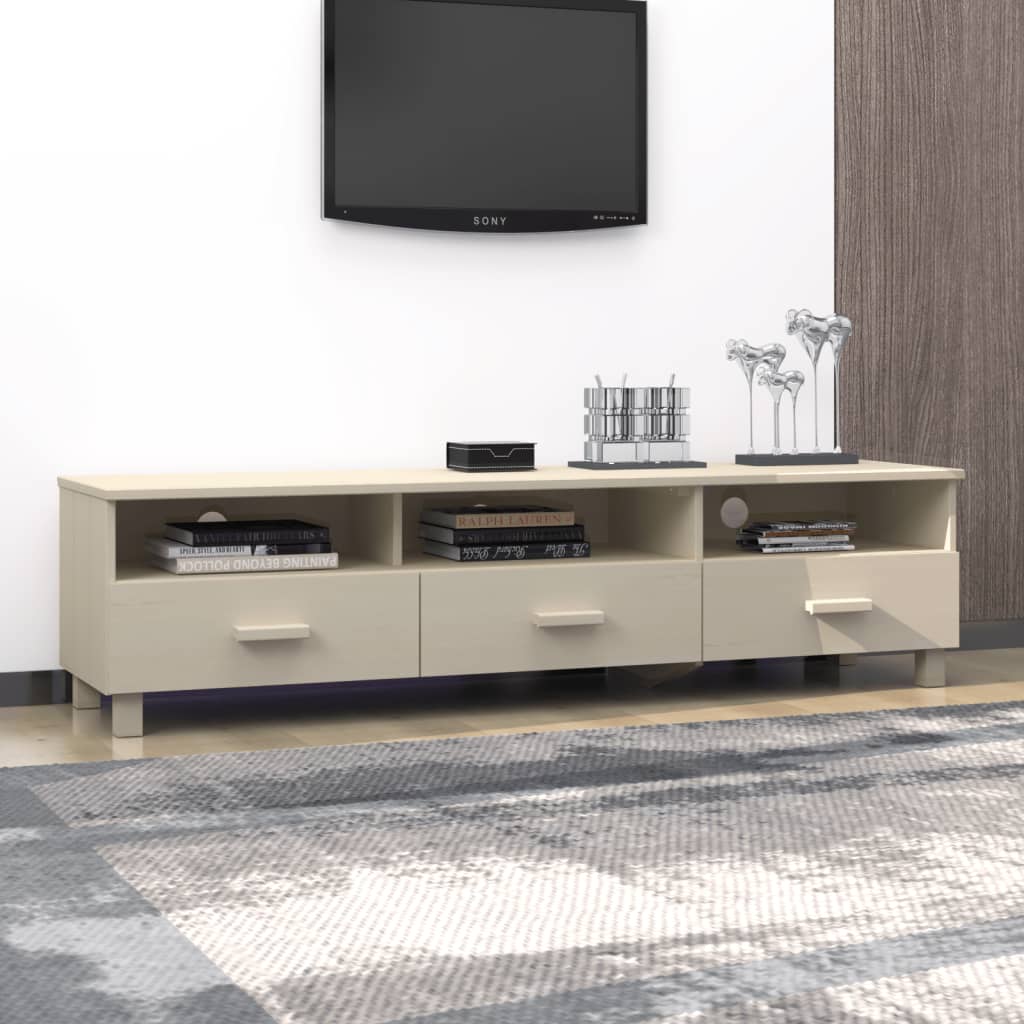 Mobile TV HAMAR ambra 158x40x40 cm in Legno Massello di Pino - homemem39