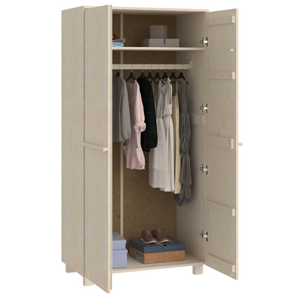 Armadio HAMAR ambra 89x50x180 cm in Legno Massello di Pino