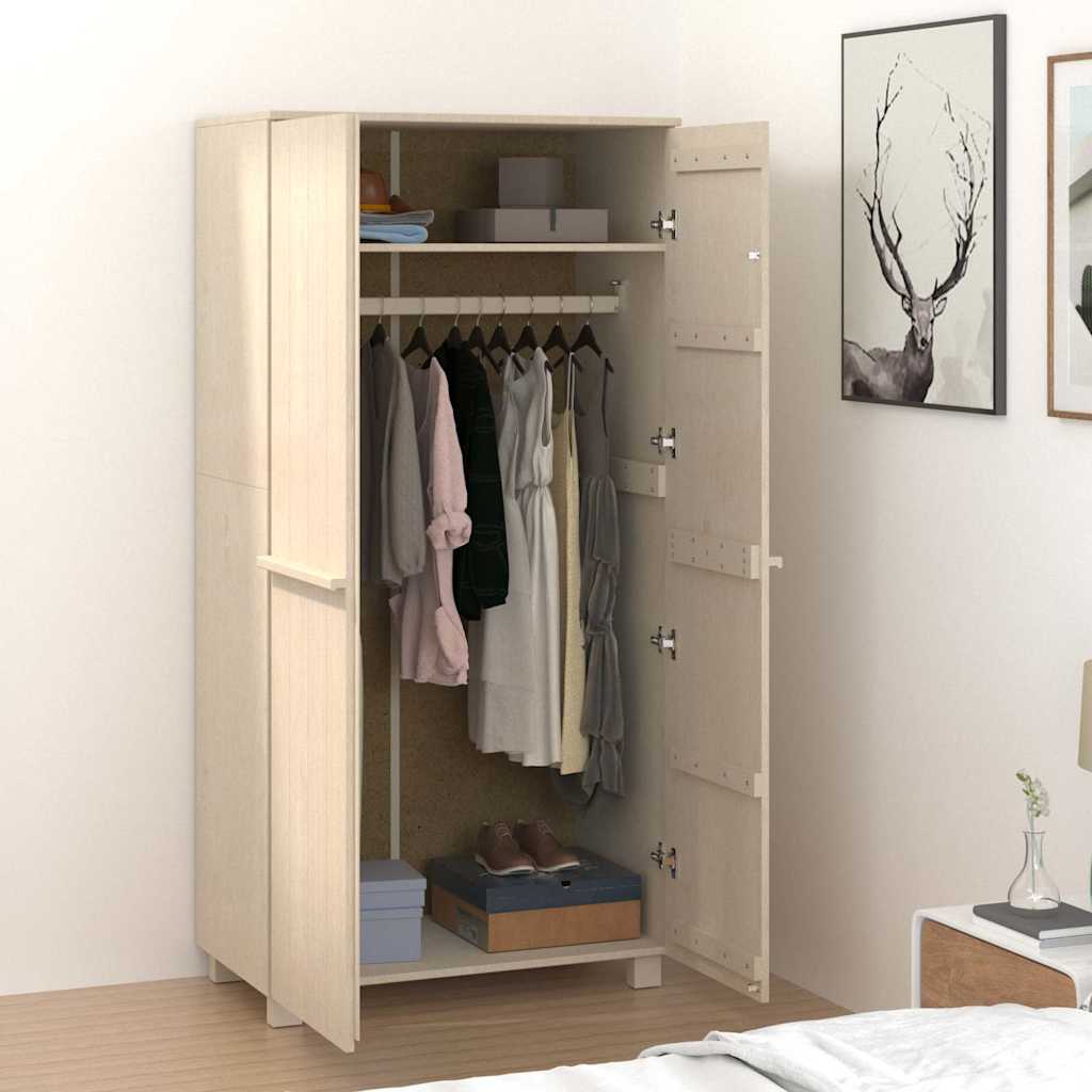 Armadio HAMAR ambra 89x50x180 cm in Legno Massello di Pino