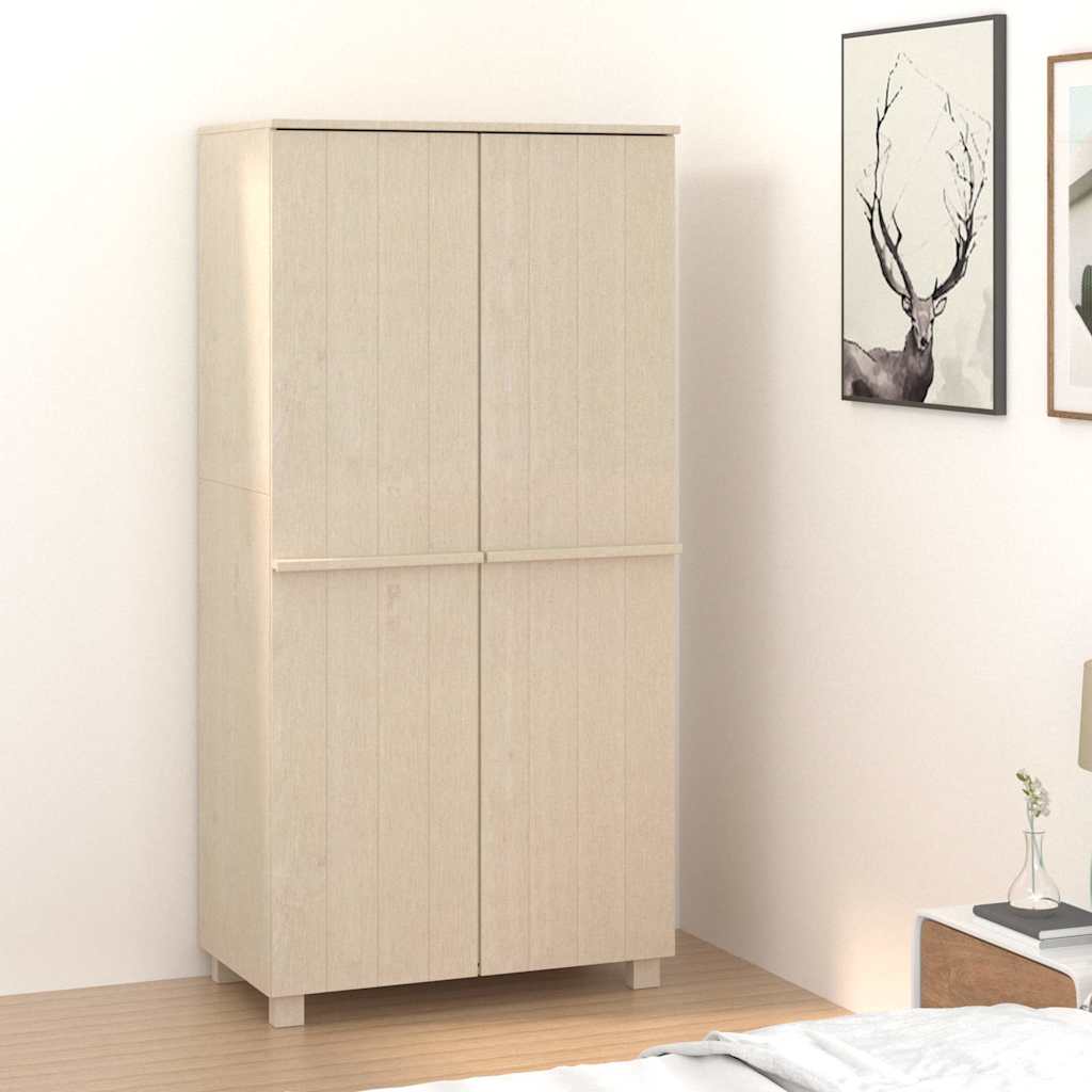 Armadio HAMAR ambra 89x50x180 cm in Legno Massello di Pino