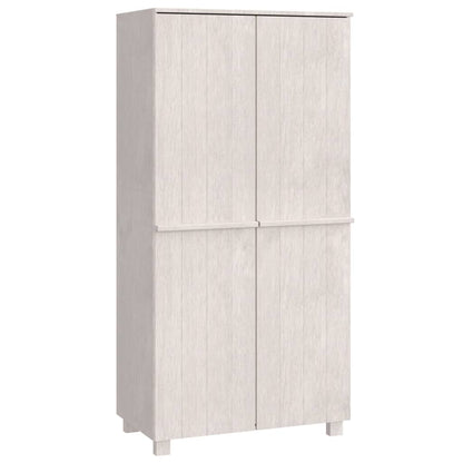 Armadio HAMAR Bianco 89x50x180 cm in Legno Massello di Pino - homemem39