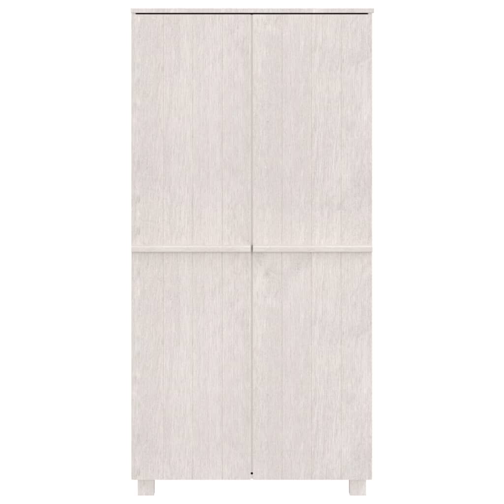 Armadio HAMAR Bianco 89x50x180 cm in Legno Massello di Pino - homemem39