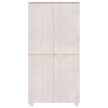 Armadio HAMAR Bianco 89x50x180 cm in Legno Massello di Pino - homemem39