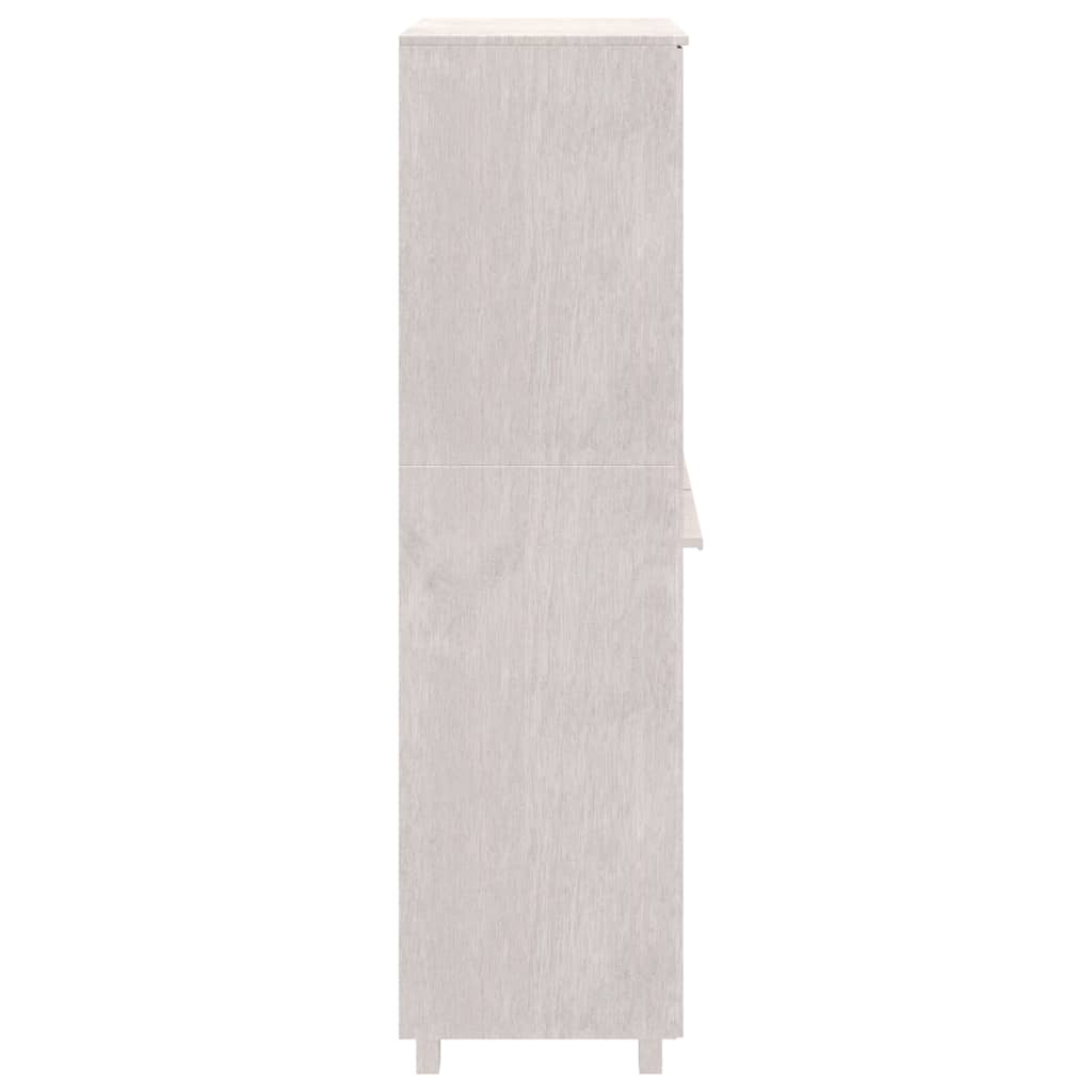 Armadio HAMAR Bianco 89x50x180 cm in Legno Massello di Pino - homemem39