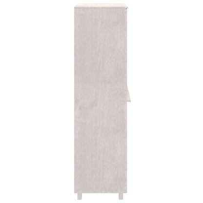 Armadio HAMAR Bianco 89x50x180 cm in Legno Massello di Pino - homemem39
