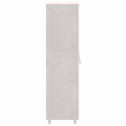 Armadio HAMAR Bianco 89x50x180 cm in Legno Massello di Pino