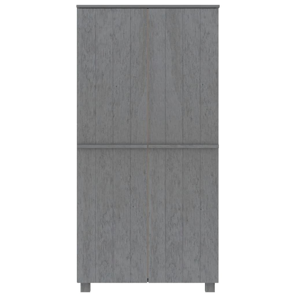 Armadio HAMAR Grigio Scuro 89x50x180 cm Legno Massello di Pino - homemem39