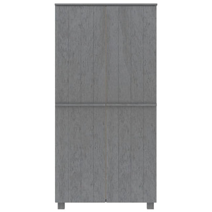 Armadio HAMAR Grigio Scuro 89x50x180 cm Legno Massello di Pino - homemem39