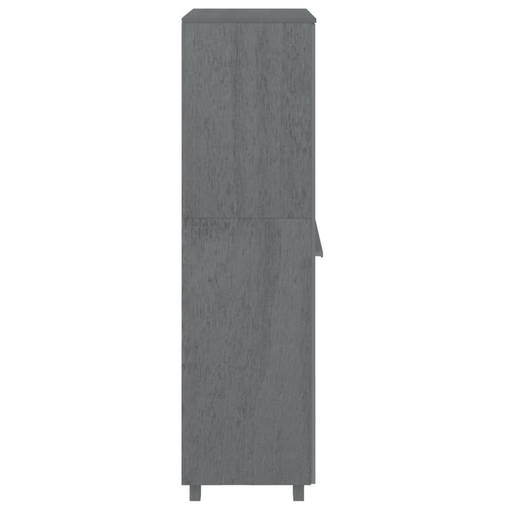 Armadio HAMAR Grigio Scuro 89x50x180 cm Legno Massello di Pino - homemem39