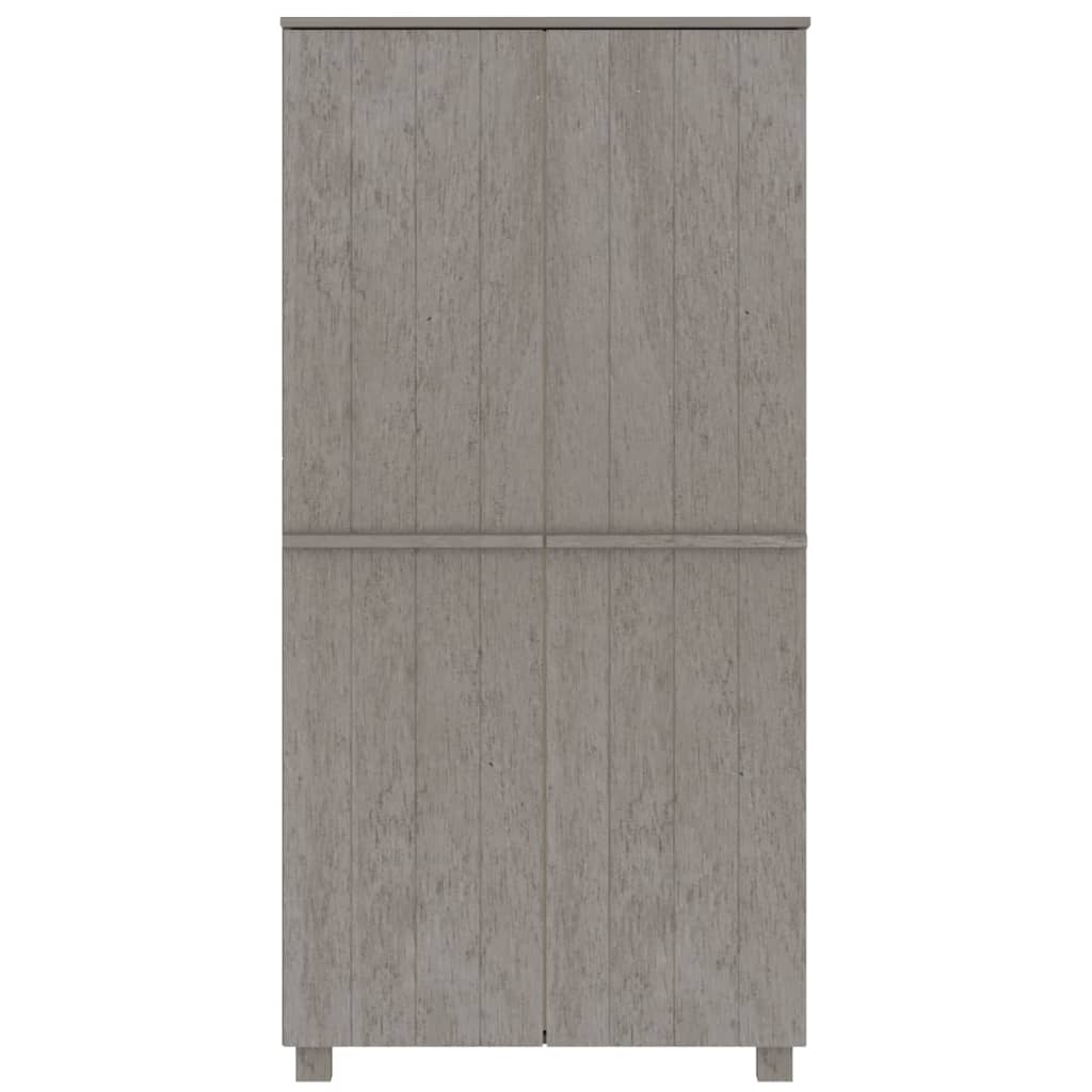 Armadio HAMAR Grigio Chiaro 89x50x180 cm Legno Massello di Pino - homemem39