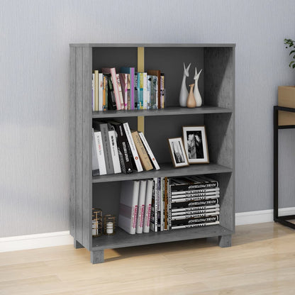 Libreria HAMAR Grigio Scuro 85x35x112 cm Legno Massello di Pino | homemem39