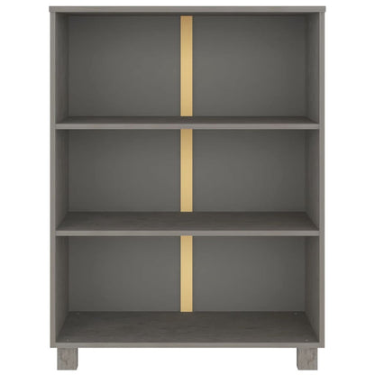 Libreria HAMAR Grigio Chiaro 85x35x112cm Legno Massello di Pino - homemem39