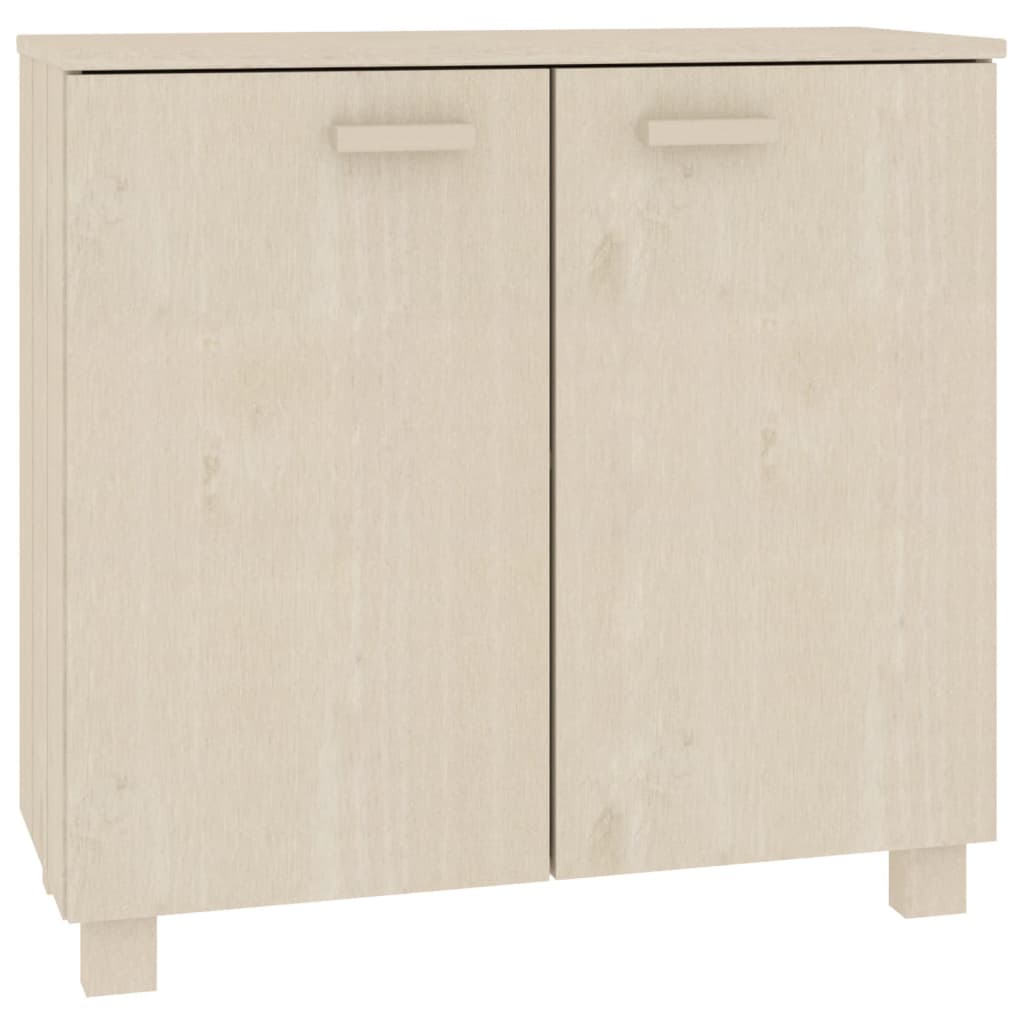 Credenza HAMAR Miele 85x35x80 cm in Legno Massello di Pino - homemem39