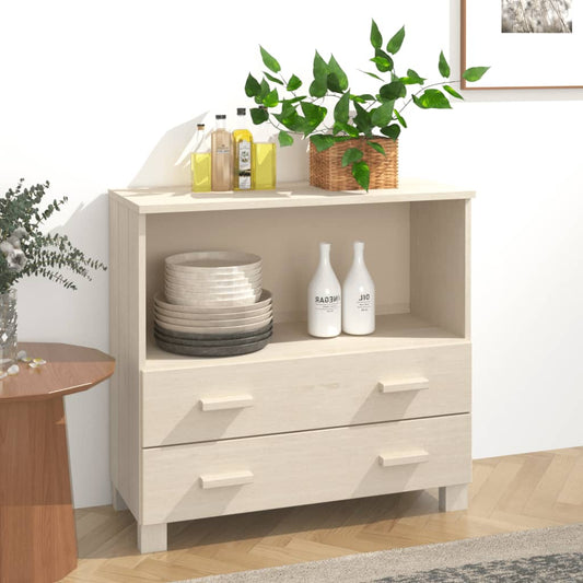 Credenza HAMAR ambra 85x35x80 cm in Legno Massello di Pino - homemem39