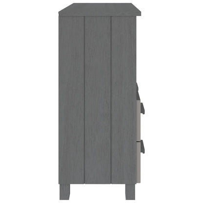 Credenza HAMAR Grigio Scuro 85x35x80 cm Legno Massello di Pino - homemem39