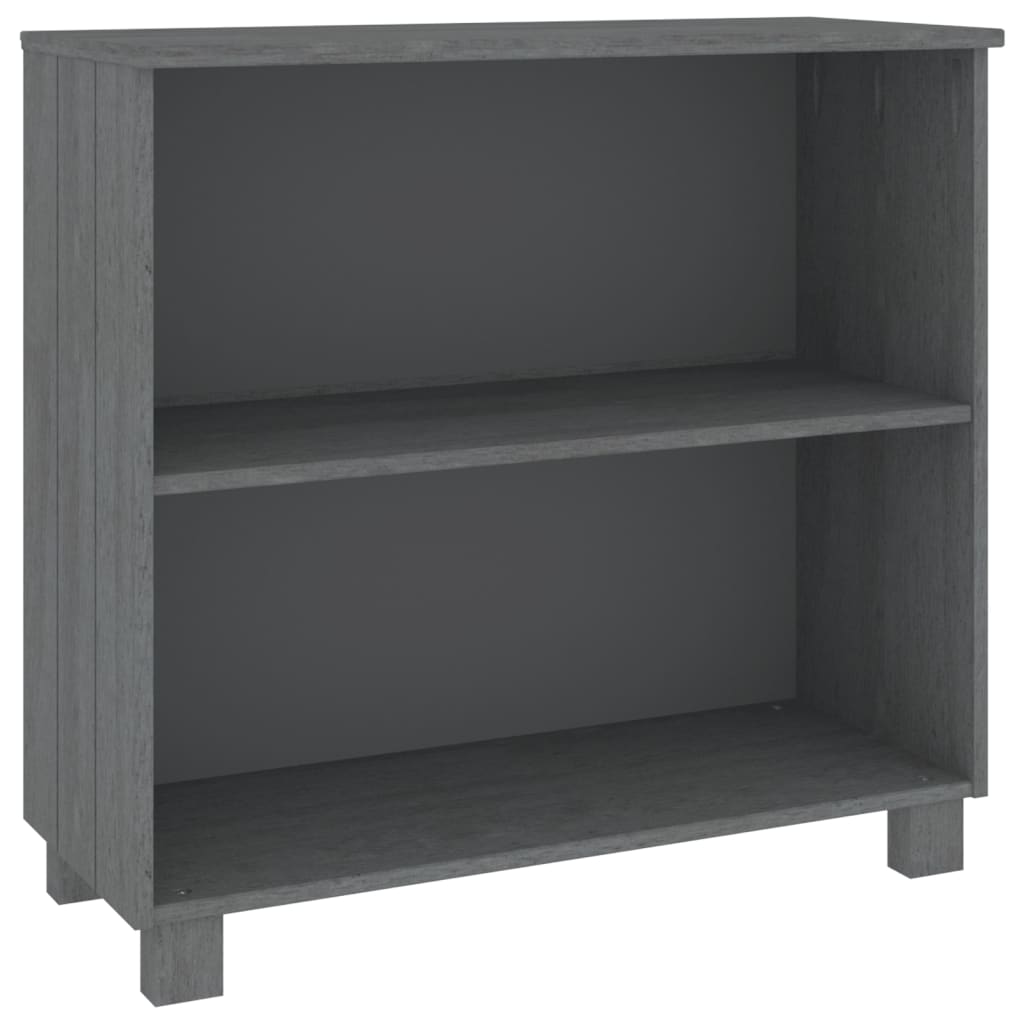 Credenza HAMAR Grigio Scuro 85x35x80 cm Legno Massello di Pino - homemem39