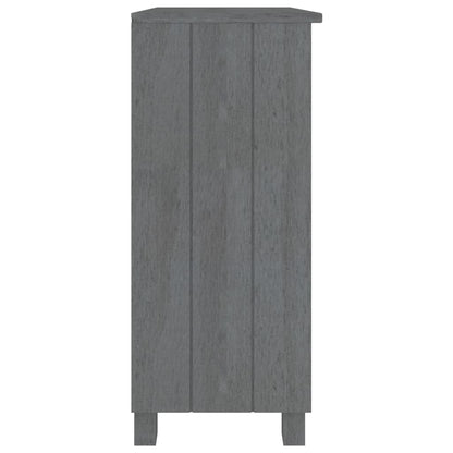 Credenza HAMAR Grigio Scuro 85x35x80 cm Legno Massello di Pino - homemem39