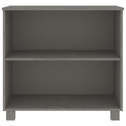 Credenza HAMAR Grigio Chiaro 85x35x80 cm Legno Massello di Pino - homemem39