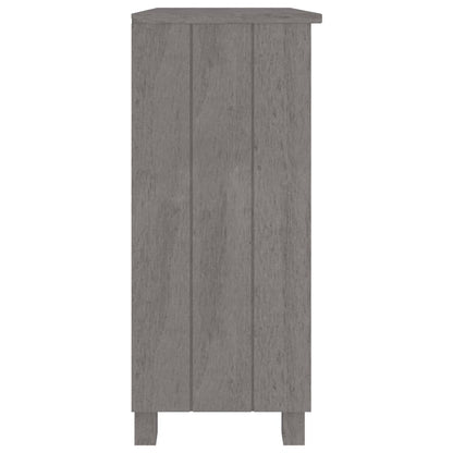 Credenza HAMAR Grigio Chiaro 85x35x80 cm Legno Massello di Pino - homemem39