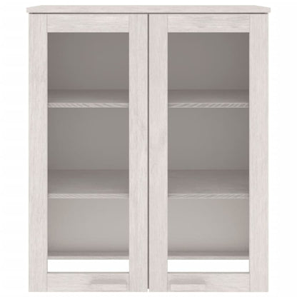 Piano Credenza HAMAR Bianco 85x35x100 cm Legno Massello di Pino - homemem39