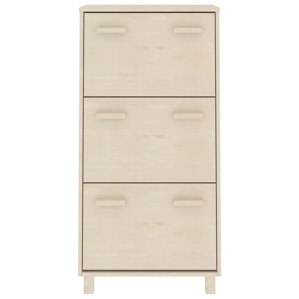 Scarpiera HAMAR Miele 59,5x35x117 cm in Legno Massello di Pino - homemem39