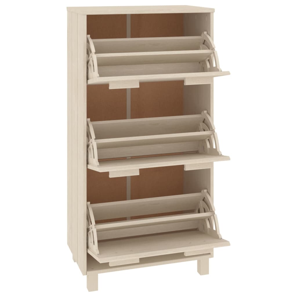 Scarpiera HAMAR Miele 59,5x35x117 cm in Legno Massello di Pino - homemem39