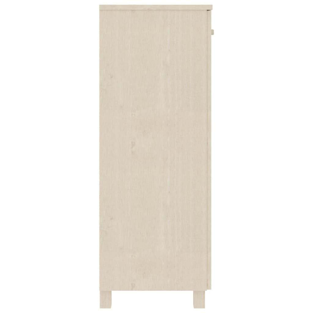 Scarpiera HAMAR Miele 85x40x108 cm in Legno Massello di Pino - homemem39