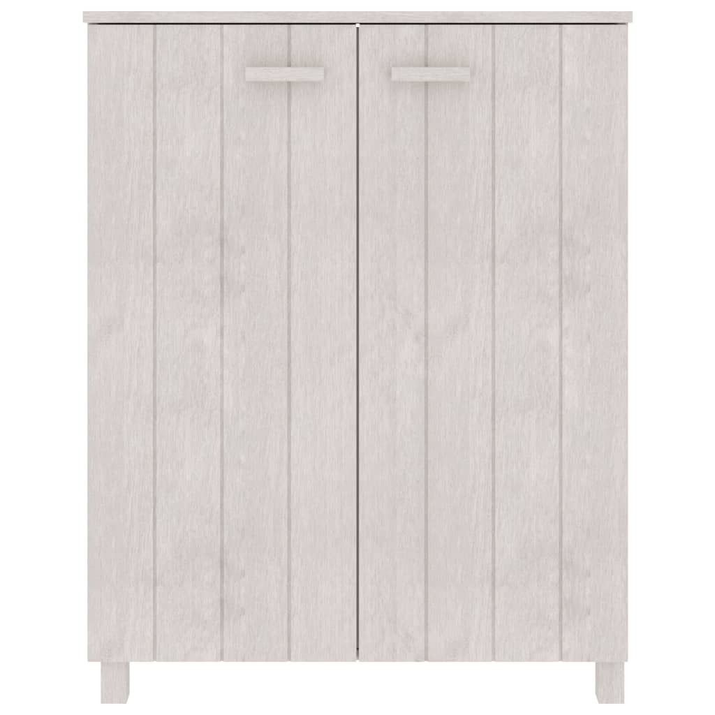 Scarpiera HAMAR Bianca 85x40x108 cm in Legno Massello di Pino - homemem39