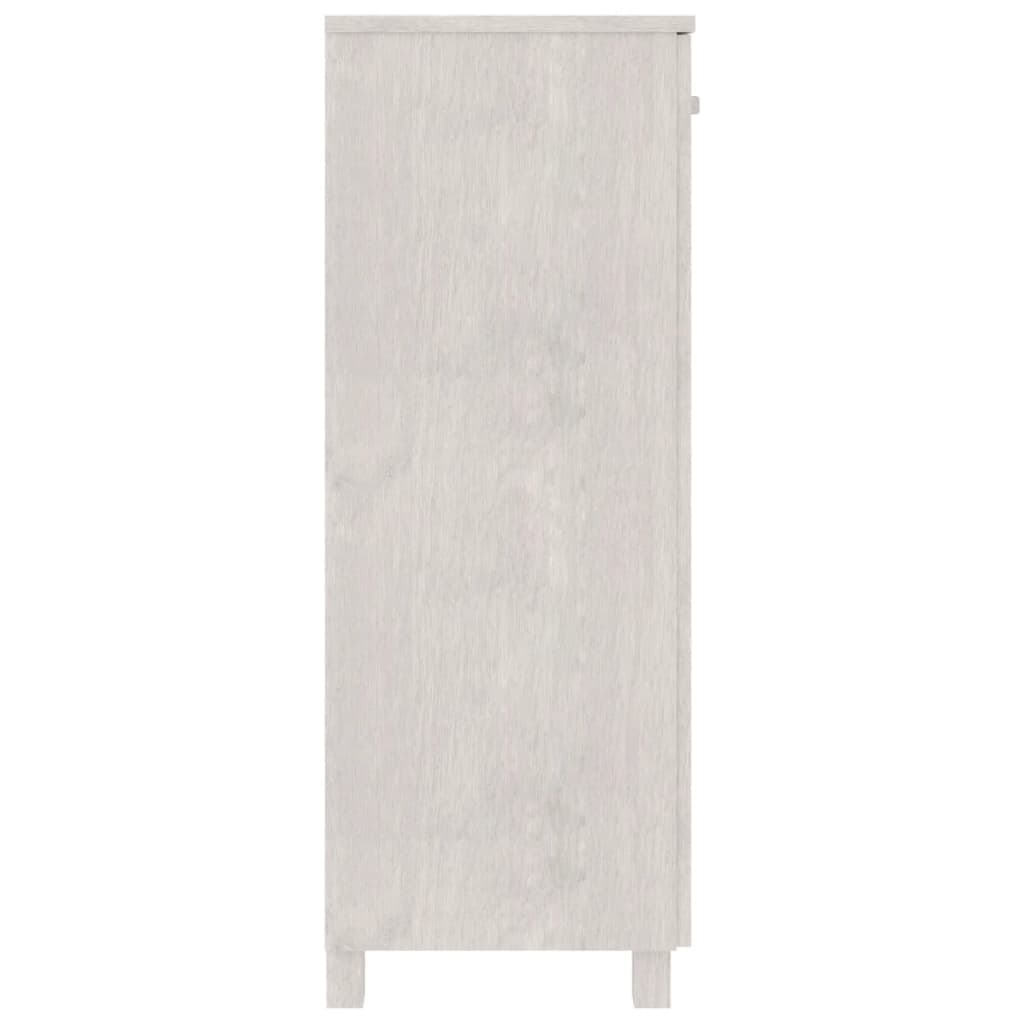 Scarpiera HAMAR Bianca 85x40x108 cm in Legno Massello di Pino - homemem39