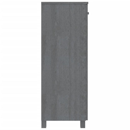 Scarpiera HAMAR Grigio Scuro 85x40x108 cm in Legno di Pino - homemem39