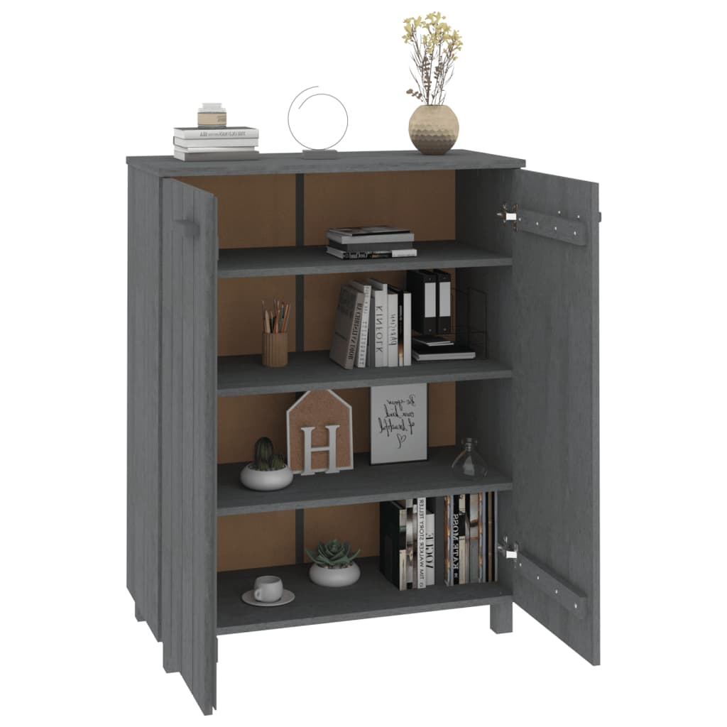 Scarpiera HAMAR Grigio Scuro 85x40x108 cm in Legno di Pino - homemem39