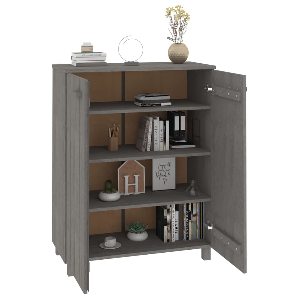 Scarpiera HAMAR Grigio Chiaro 85x40x108 cm in Legno di Pino - homemem39