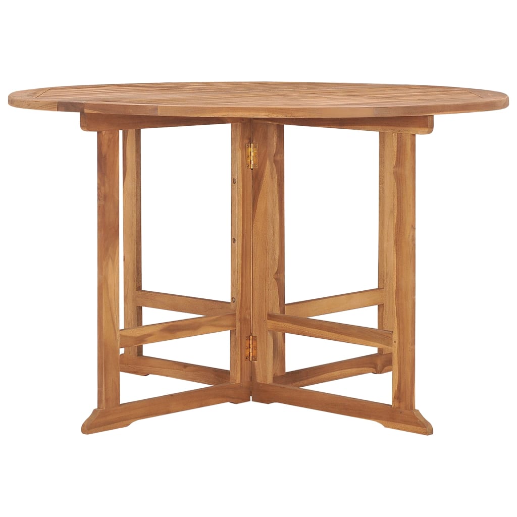 Set da Pranzo Pieghevole per Esterni 5pz Legno Massello di Teak - homemem39