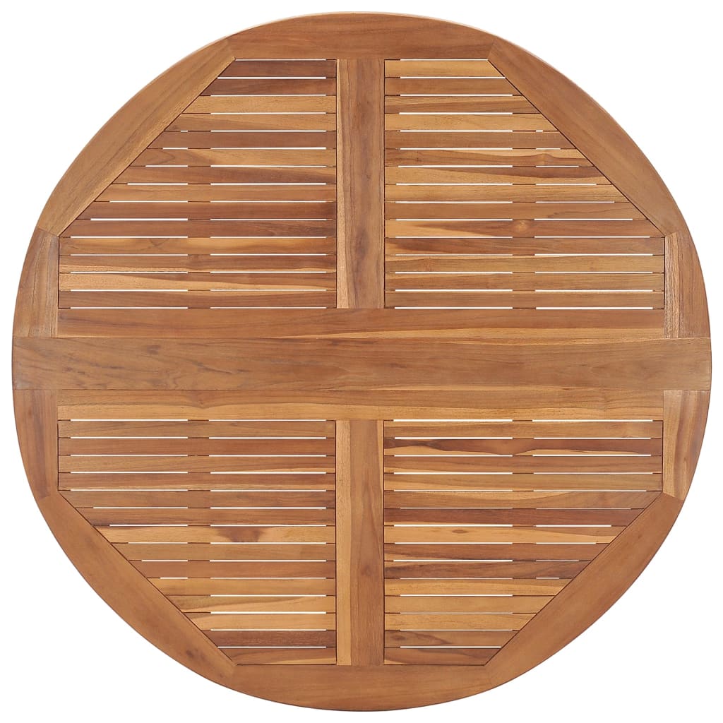 Set da Pranzo Pieghevole per Esterni 5pz Legno Massello di Teak - homemem39