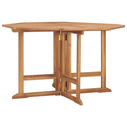 Set da Pranzo Pieghevole per Esterni 5pz Legno Massello di Teak - homemem39