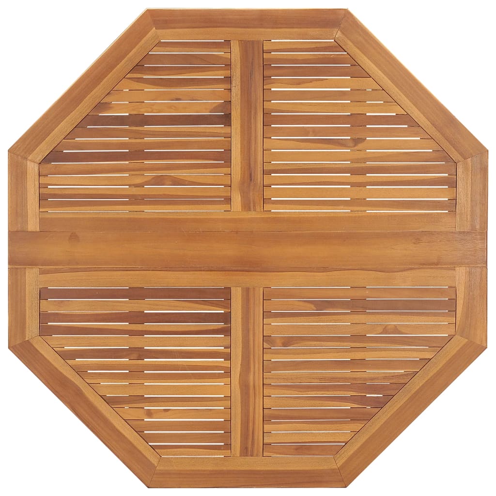 Set da Pranzo Pieghevole per Esterni 5pz Legno Massello di Teak - homemem39